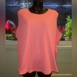 ladies peach Allison Daley II plus size sleeveless blouse size 3X
